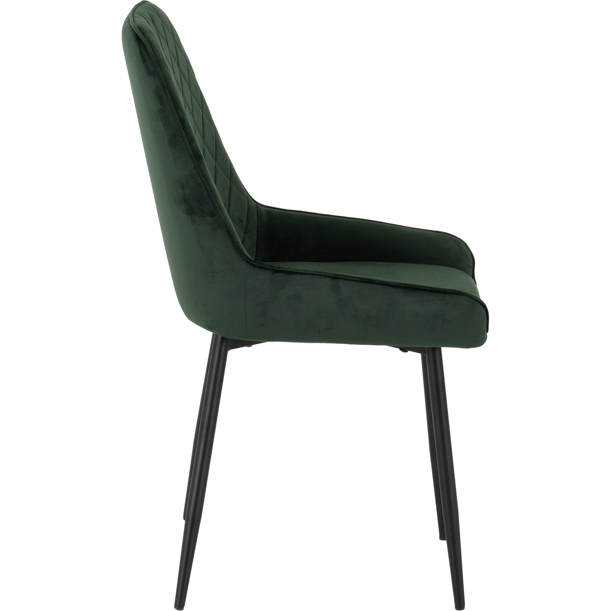 Hamilton & Avery Large Dining Set X6 Chairs - Medium Oak Effect/Emerald Green Velvet