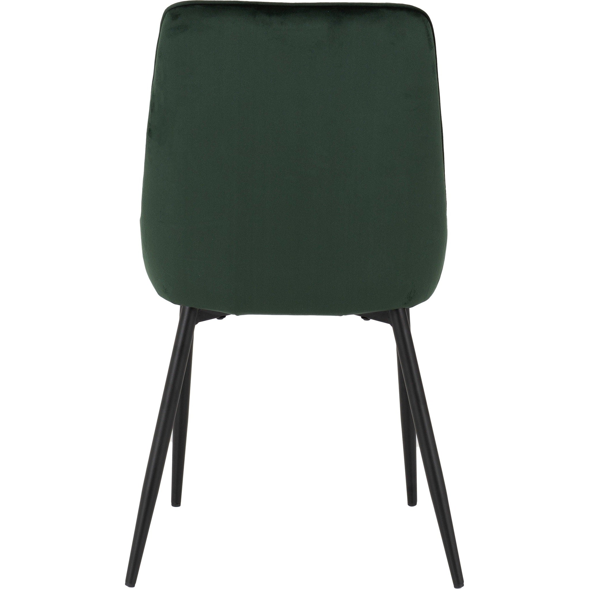 Athens Rect & Avery Dining Set X4 Chairs - Concrete/Emerald Green Velvet