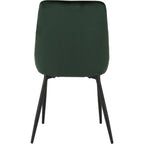 Hamilton & Avery Large Dining Set X6 Chairs - Medium Oak Effect/Emerald Green Velvet