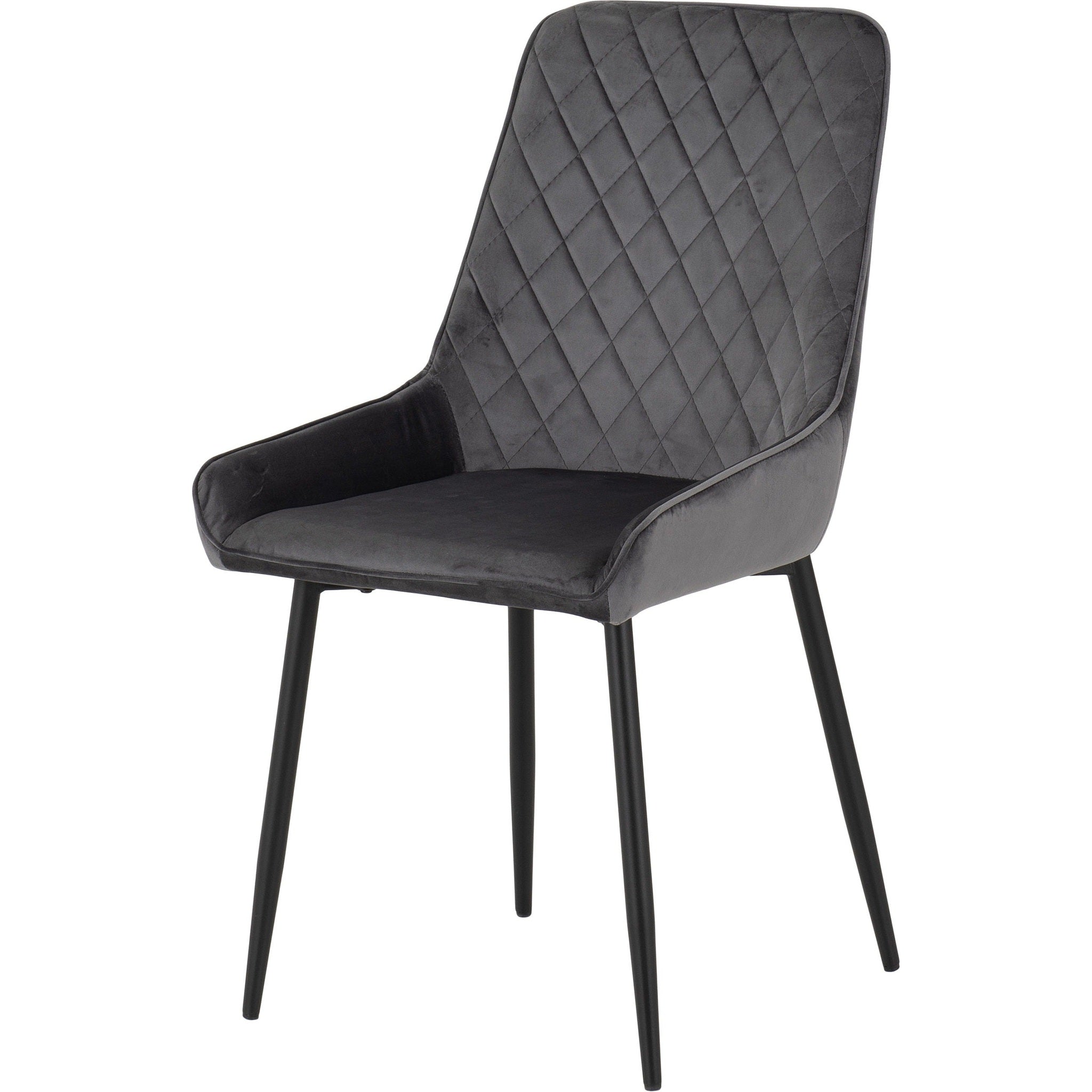Avery Extending Dining Set X4 Chairs - Concrete/Grey Velvet