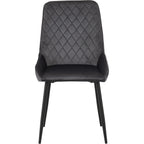 Avery Extending Dining Set X4 Chairs - Concrete/Grey Velvet