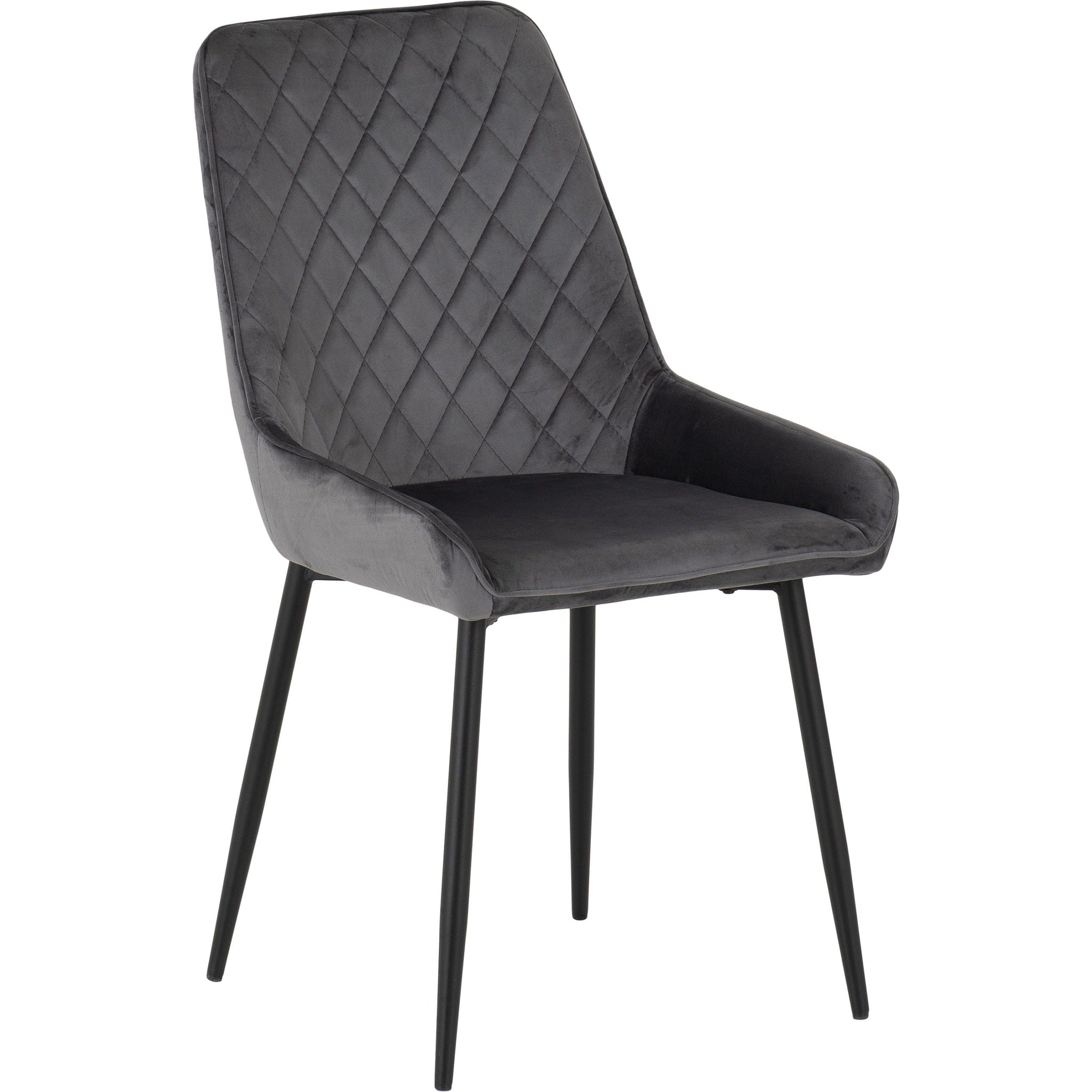Avery Extending Dining Set X4 Chairs - Concrete/Grey Velvet
