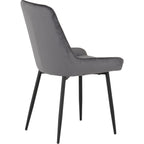 Avery Extending Dining Set X4 Chairs - Concrete/Grey Velvet