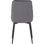 Avery Extending Dining Set X4 Chairs - Concrete/Grey Velvet