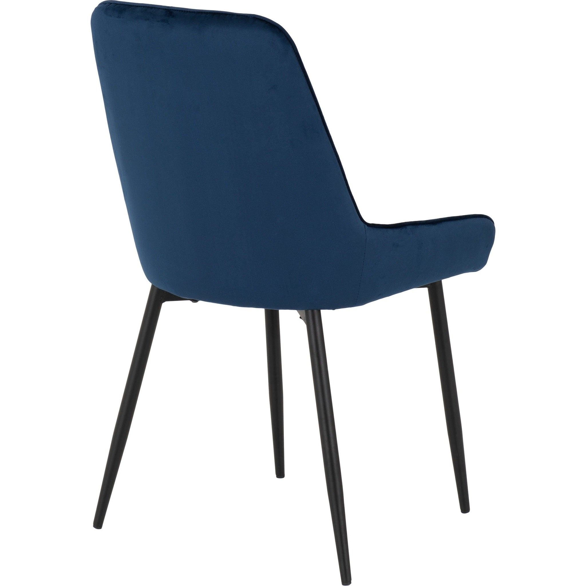 Treviso & Avery Dining Set X4 Chairs - Light Oak Effect/Sapphire Blue Velvet