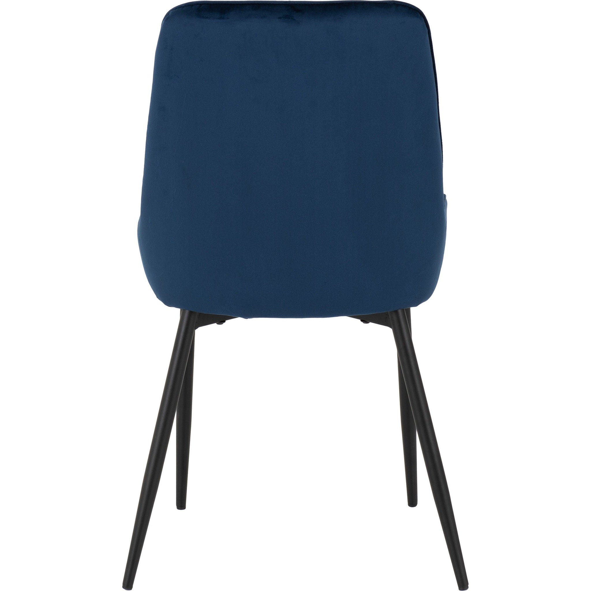 Athens Round & Avery Dining Set X4 Chairs - Concrete/Sapphire Blue Velvet