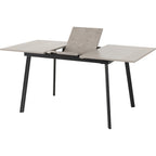 Avery Extending Dining Set X4 Chairs - Concrete/Grey Velvet