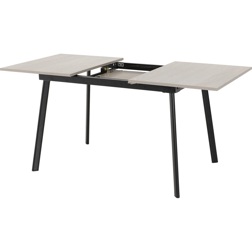 Avery Extending Dining Set X4 Chairs - Concrete/Grey Velvet