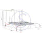 Amelia 5' Bed - Dark Grey Fabric