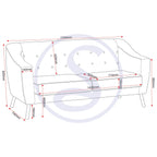 Ashley 3 Seater Sofa - Dark Grey