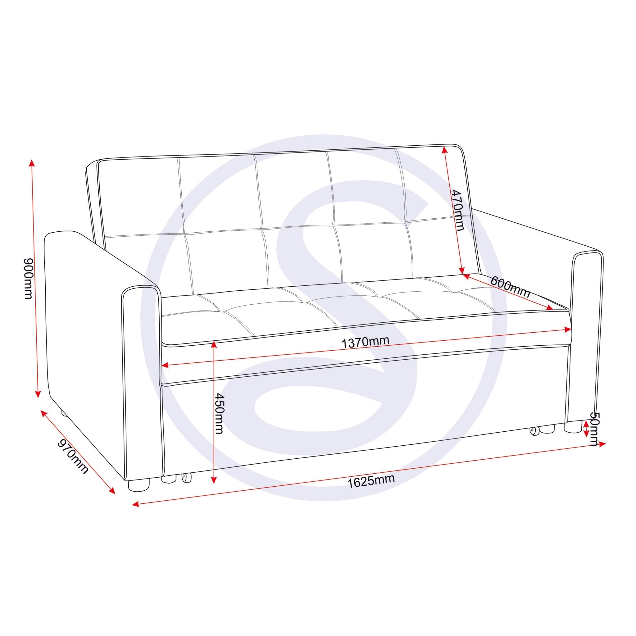 Astoria Sofa Bed - Navy Blue Fabric