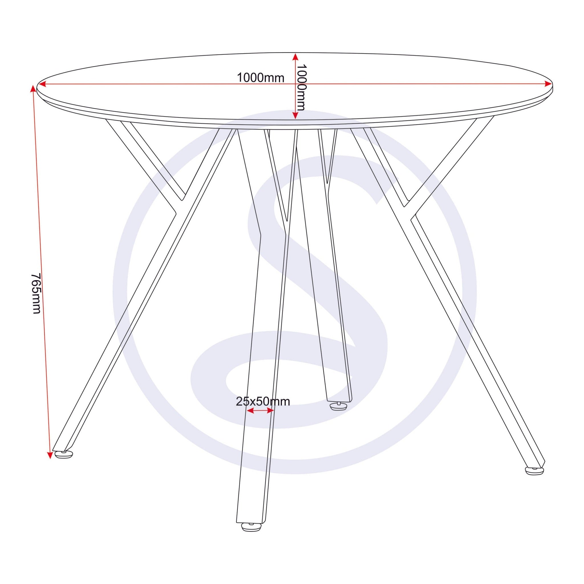 Athens Round & Avery Dining Set X4 Chairs - Concrete/Grey Velvet