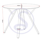 Athens Round & Avery Dining Set X4 Chairs - Concrete/Emerald Green Velvet