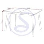 Avery & Lukas Extending Dining Set X4 Chairs - Concrete/Grey Velvet