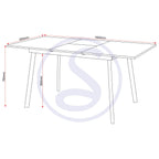 Avery Extending Dining Set X4 Chairs - Concrete/Grey Velvet