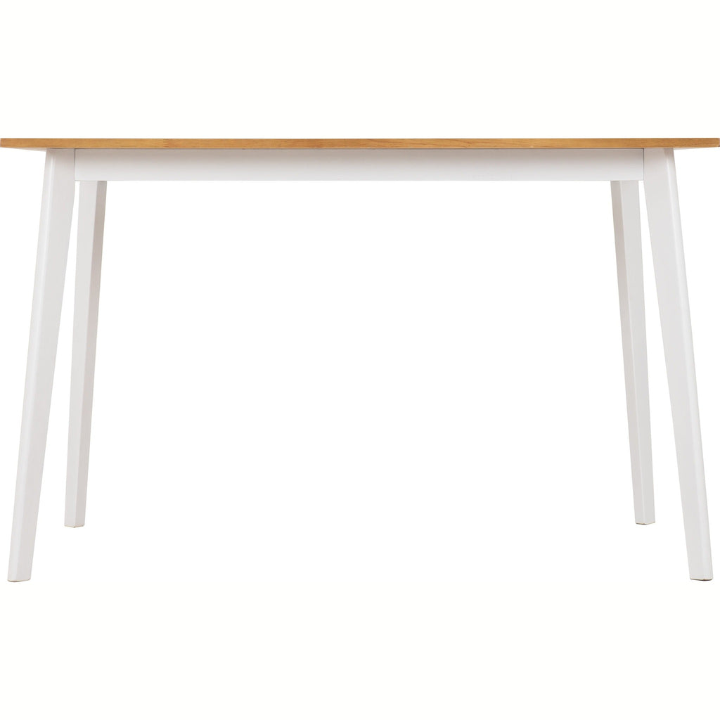 Balfour 1+4 Dining Set - White/Oak Effect/Grey Fabric