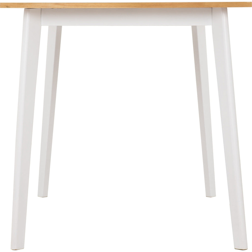 Balfour 1+4 Dining Set - White/Oak Effect/Grey Fabric