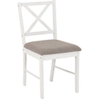 Balfour 1+4 Dining Set - White/Oak Effect/Grey Fabric