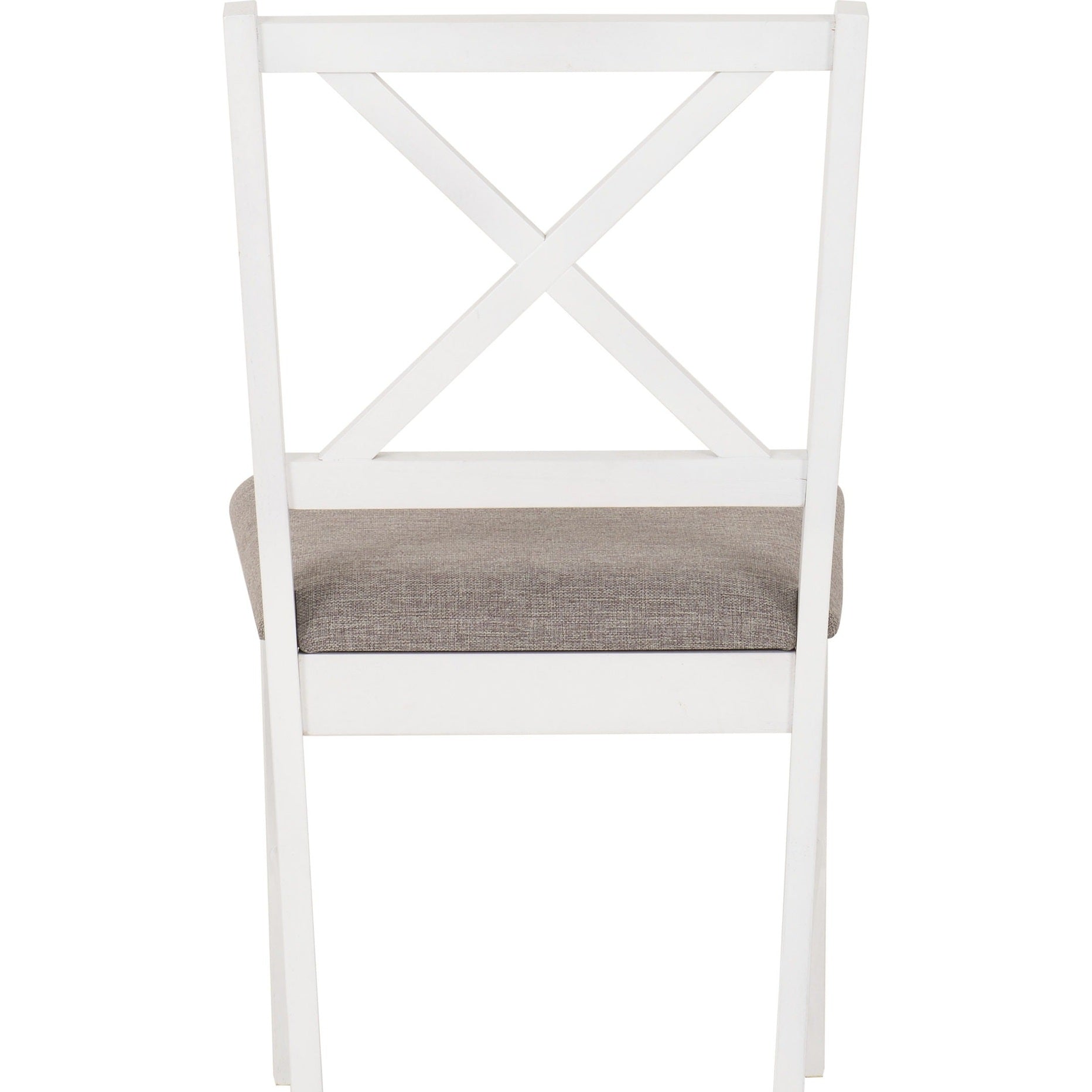 Balfour 1+4 Dining Set - White/Oak Effect/Grey Fabric