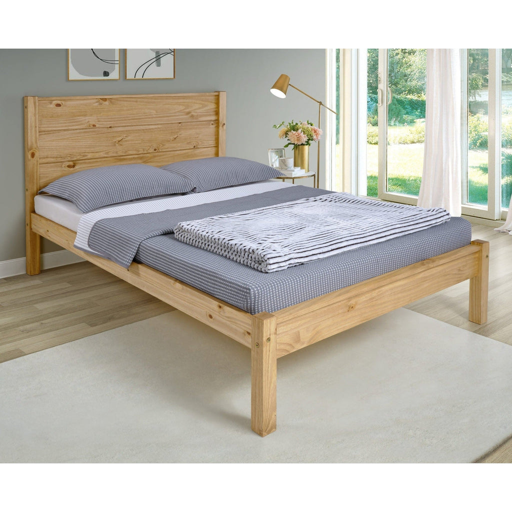 Barton 4'6" Bed - Waxed Pine