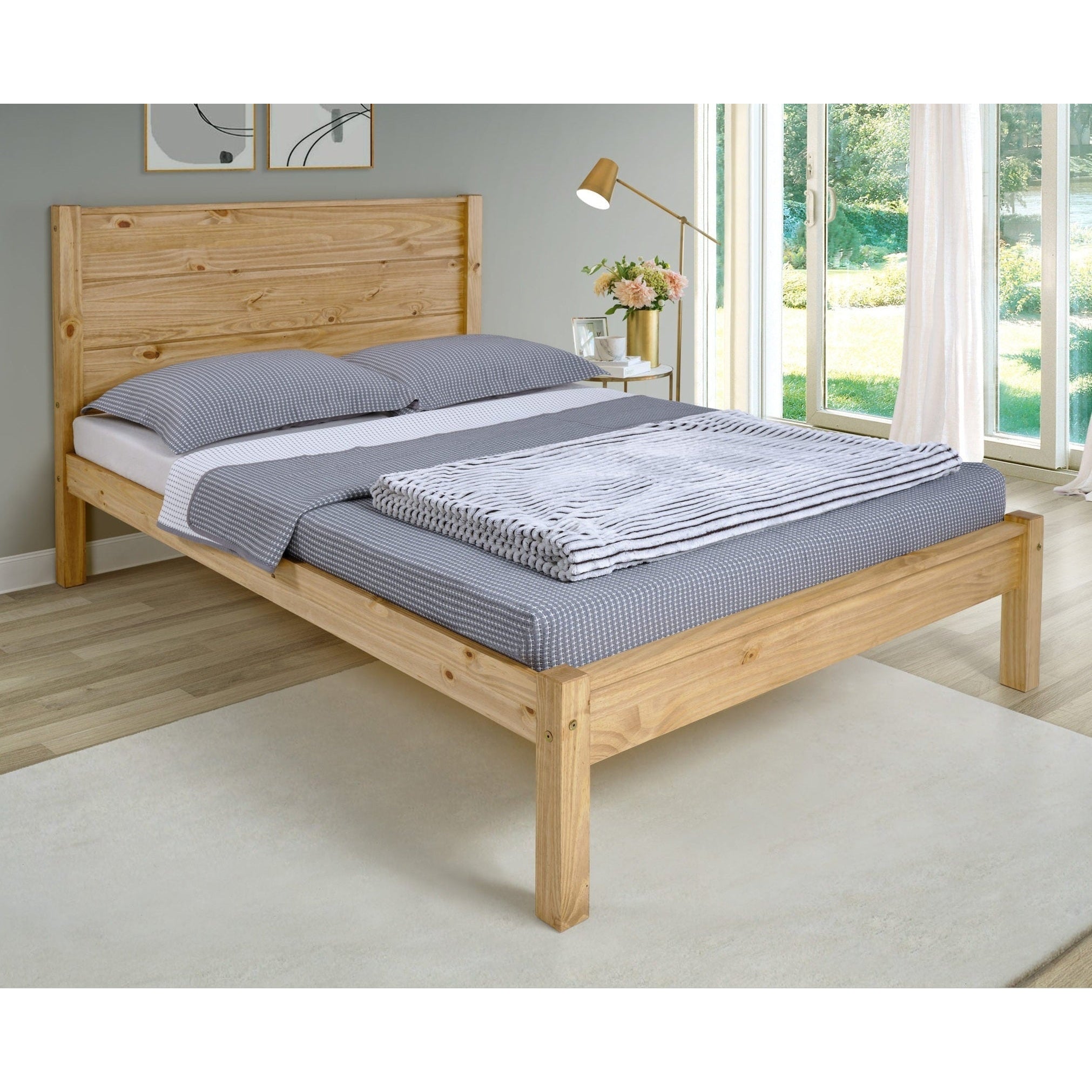 Barton 4'6" Bed - Waxed Pine