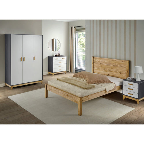 Barton 4'6" Bed - Waxed Pine