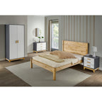 Barton 4'6" Bed - Waxed Pine