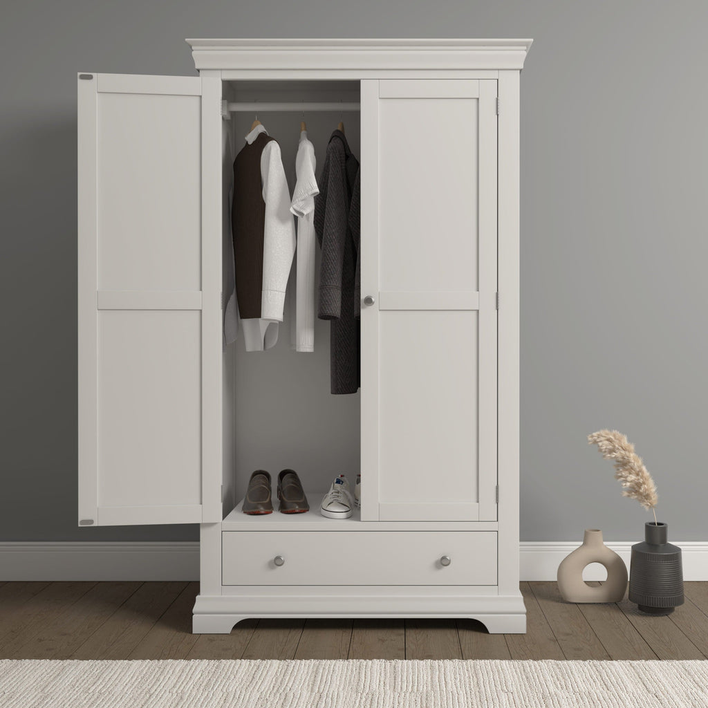 Bordeaux 2 Door Wardrobe - Ivory