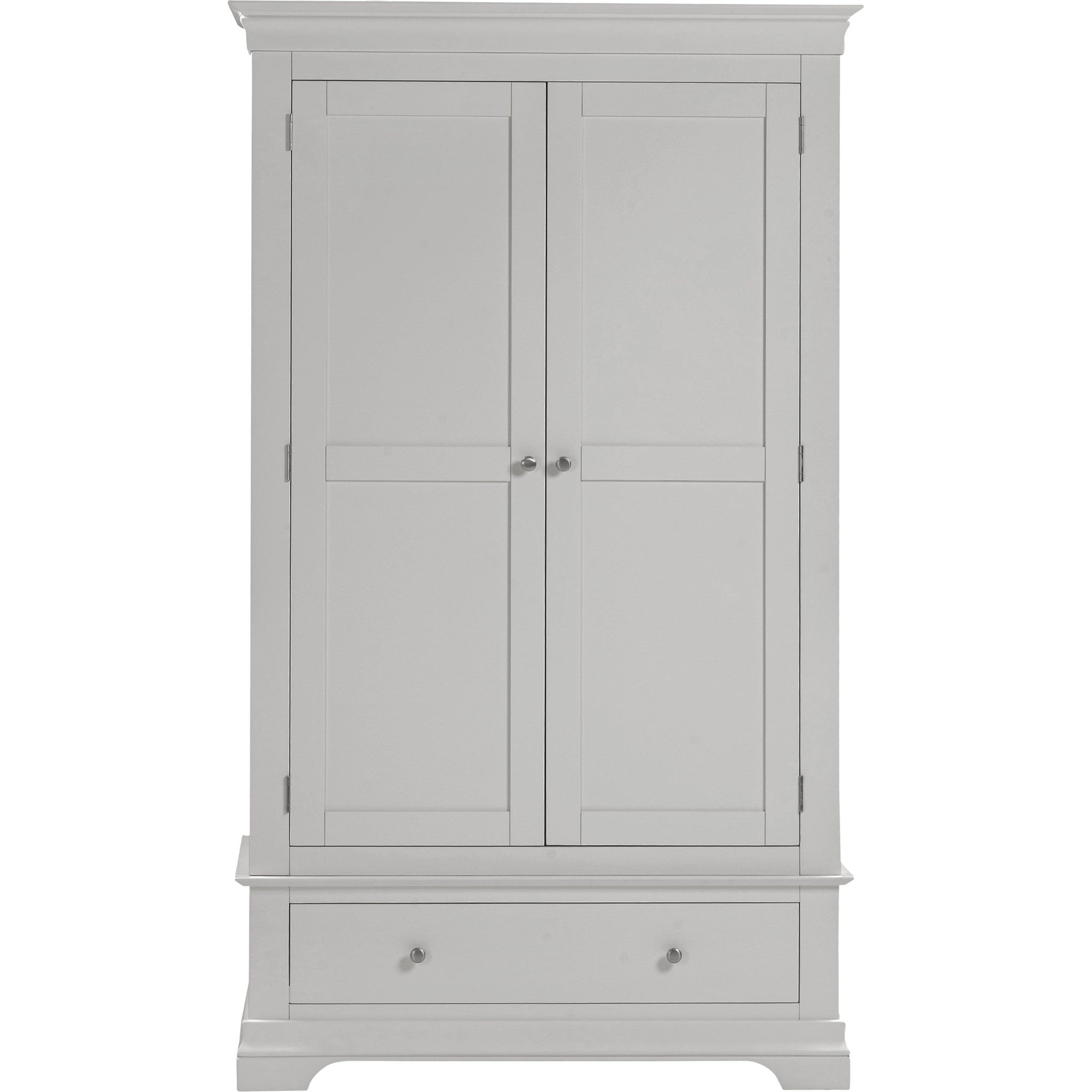 Bordeaux 2 Door Wardrobe - Pebble Grey
