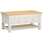 Bordeaux 2 Drawer Coffee Table - Ivory/Oak