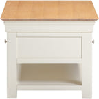 Bordeaux 2 Drawer Coffee Table - Ivory/Oak