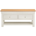 Bordeaux 2 Drawer Coffee Table - Ivory/Oak