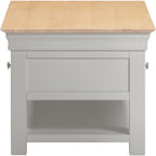 Bordeaux 2 Drawer Coffee Table - Pebble Grey/Oak