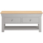 Bordeaux 2 Drawer Coffee Table - Pebble Grey/Oak