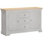 Bordeaux 2 Door 3 Drawer Sideboard - Pebble Grey/Oak
