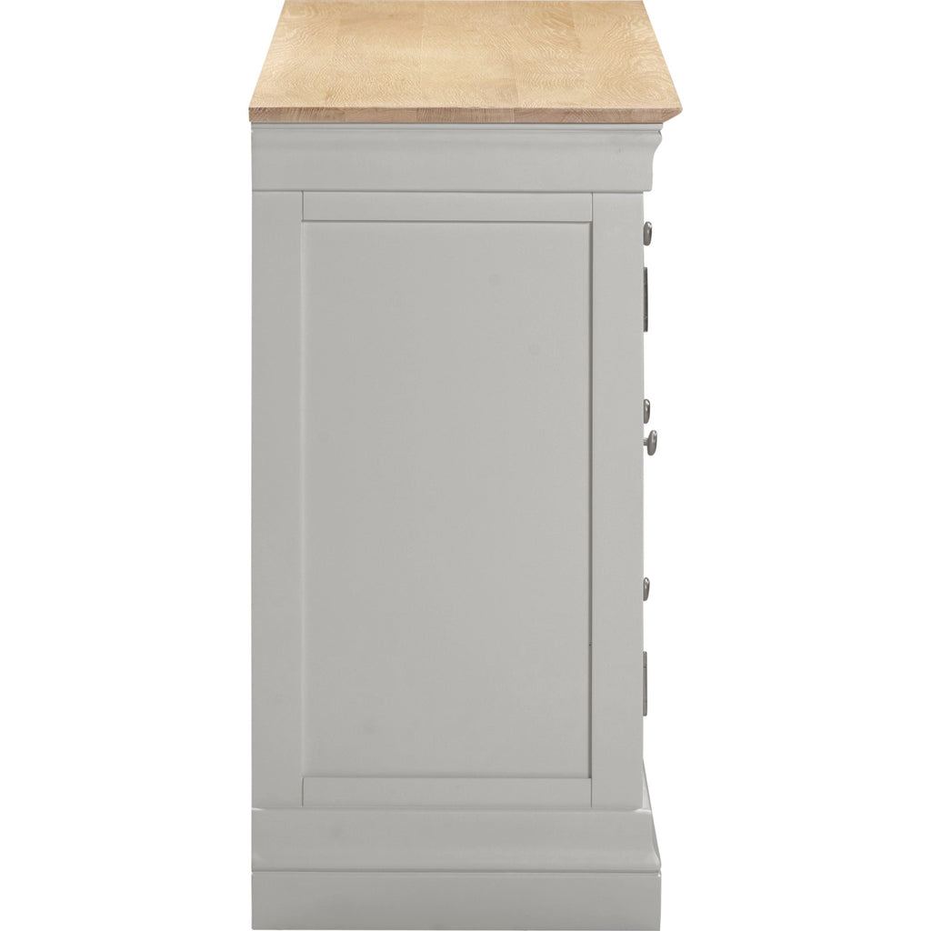 Bordeaux 2 Door 3 Drawer Sideboard - Pebble Grey/Oak