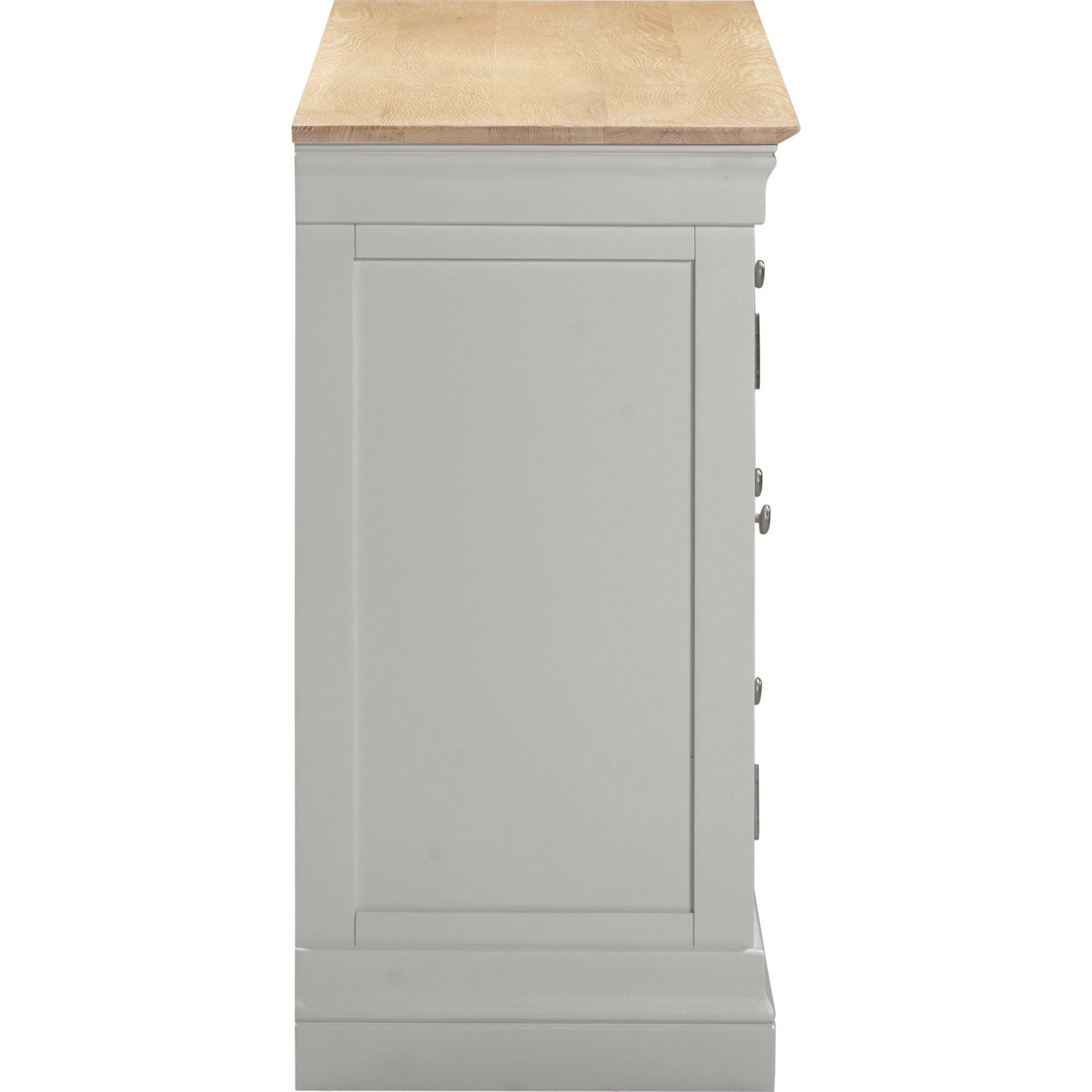 Bordeaux 2 Door 3 Drawer Sideboard - Pebble Grey/Oak