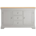 Bordeaux 2 Door 3 Drawer Sideboard - Pebble Grey/Oak