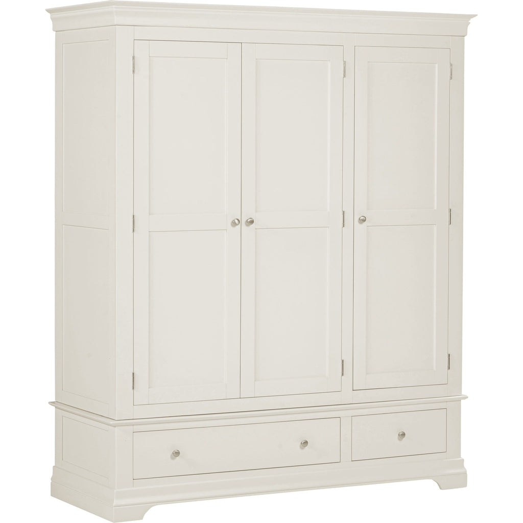 Bordeaux 3 Door Wardrobe - Ivory