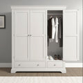 Bordeaux 3 Door Wardrobe - Ivory