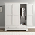 Bordeaux 3 Door Wardrobe - Ivory