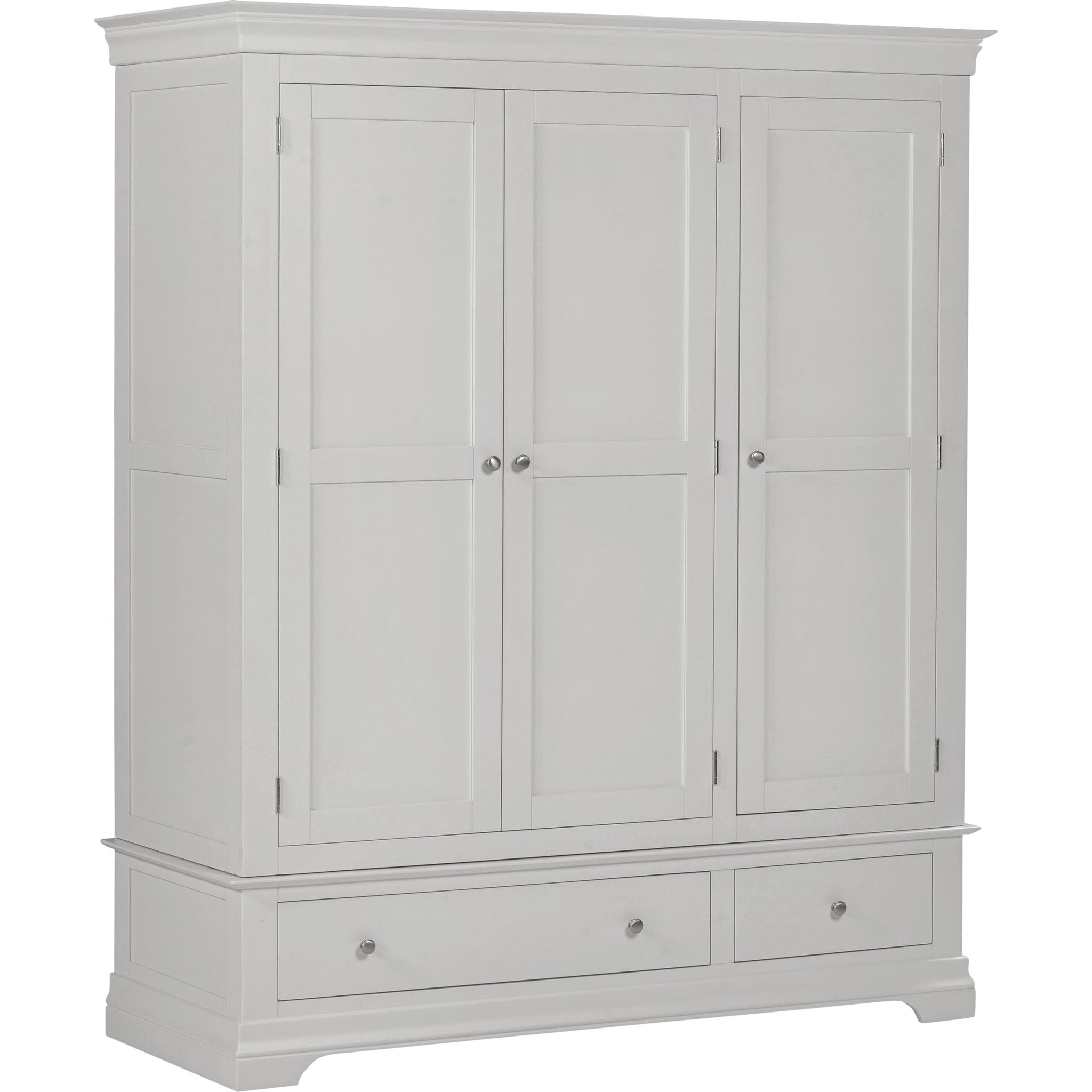 Bordeaux 3 Door Wardrobe - Pebble Grey