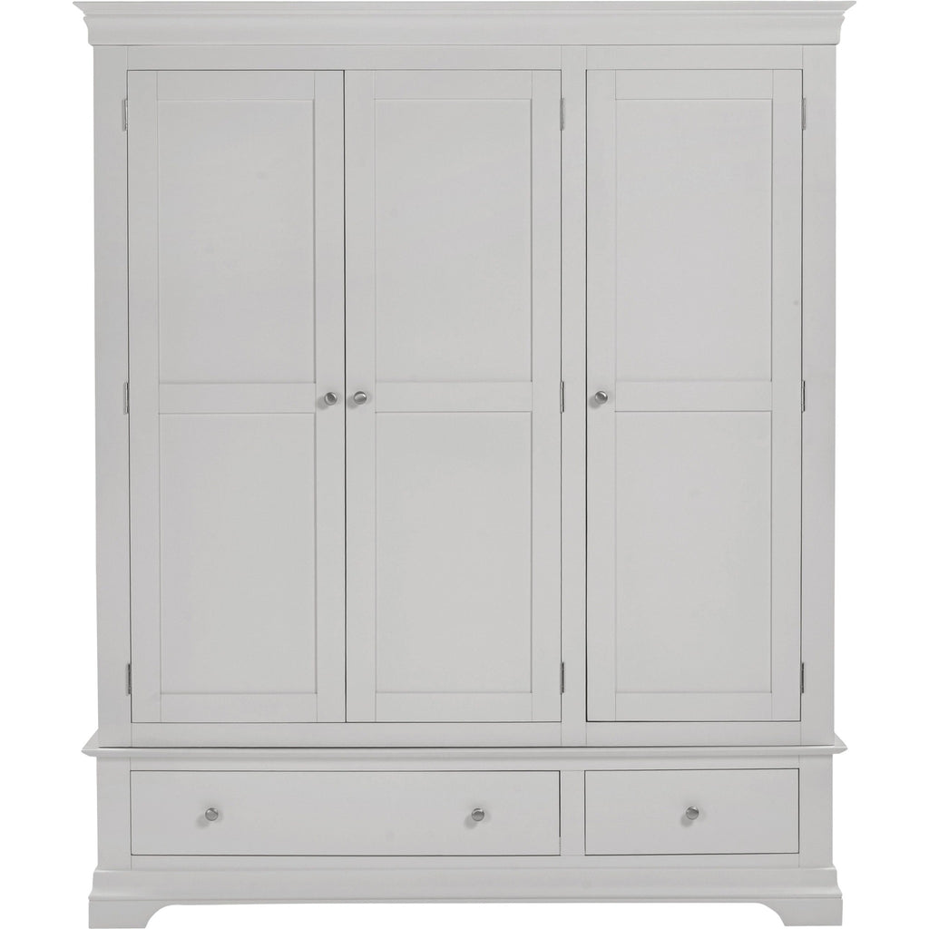 Bordeaux 3 Door Wardrobe - Pebble Grey