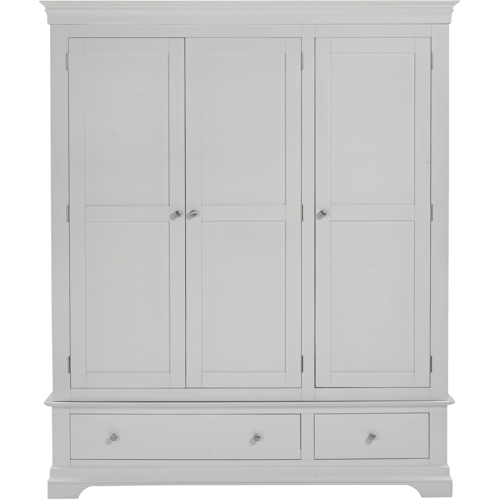Bordeaux 3 Door Wardrobe - Pebble Grey