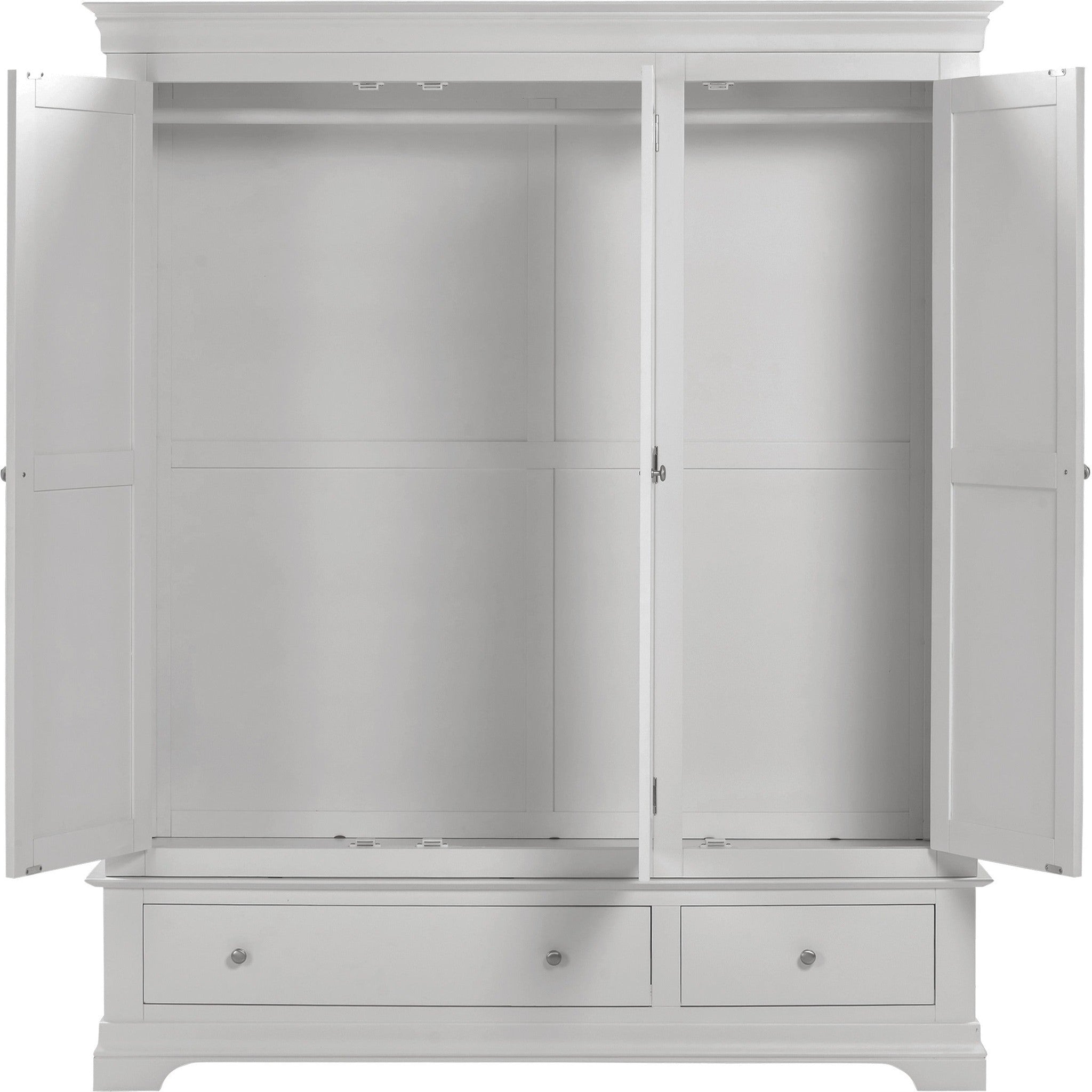 Bordeaux 3 Door Wardrobe - Pebble Grey