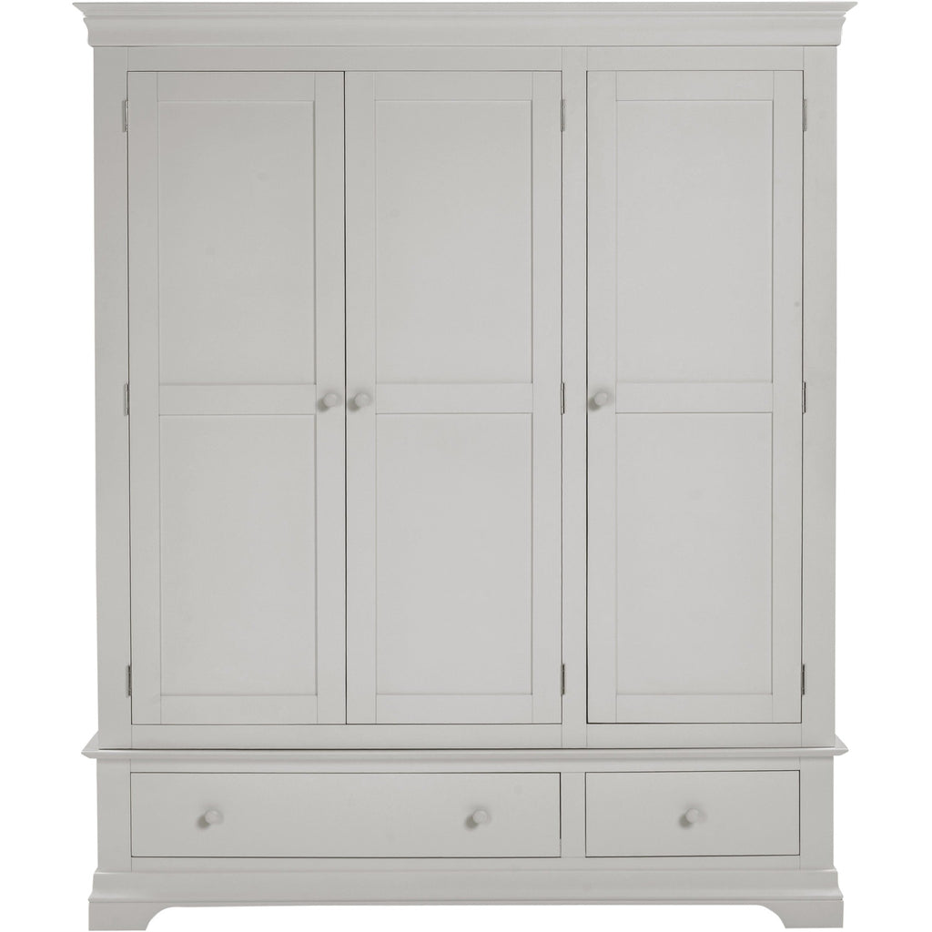 Bordeaux 3 Door Wardrobe - Pebble Grey