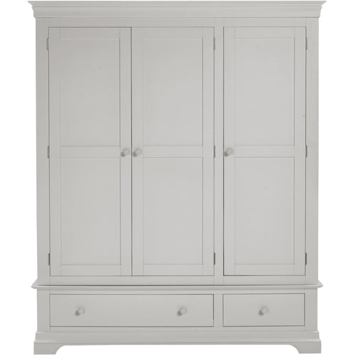 Bordeaux 3 Door Wardrobe - Pebble Grey