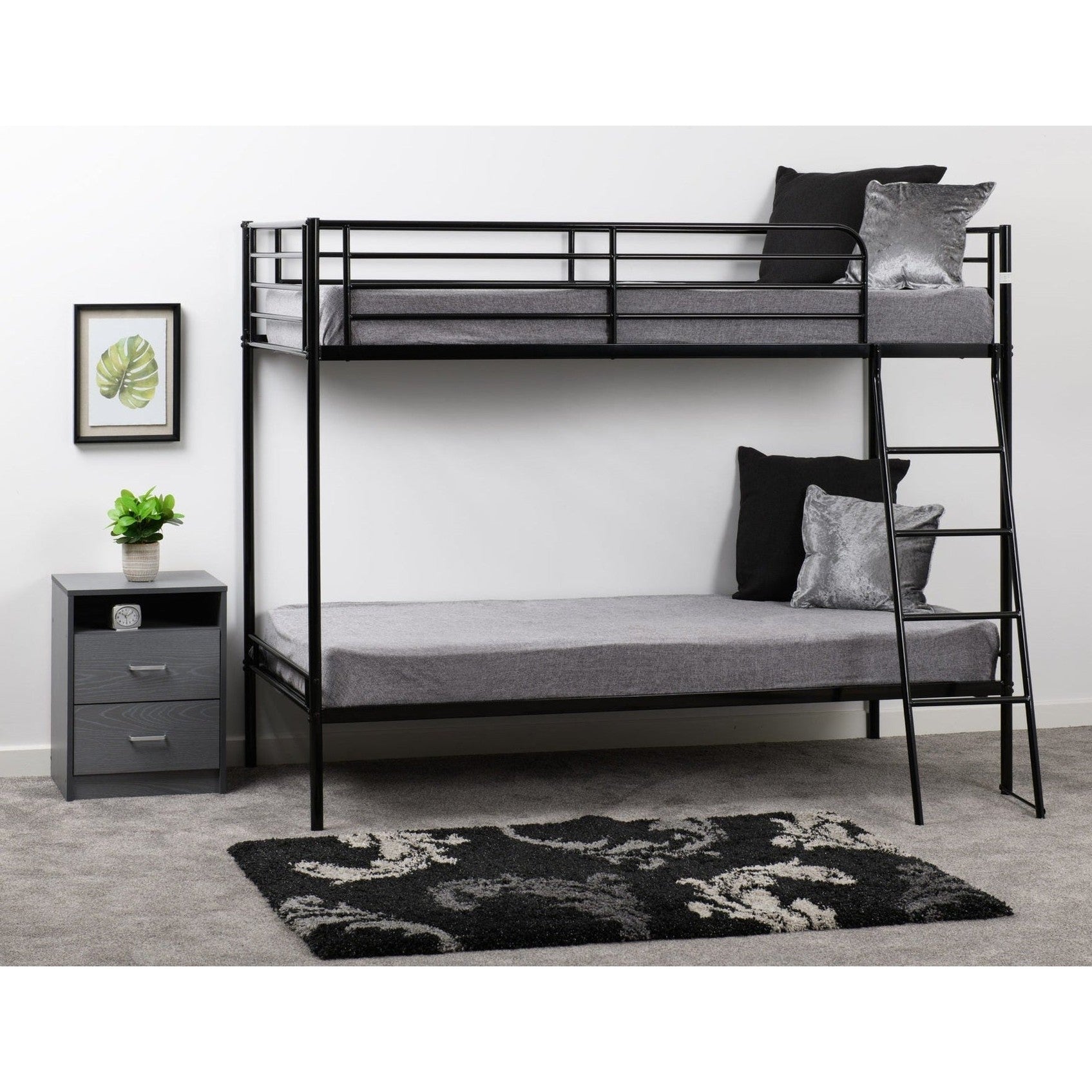 Brandon 3' Bunk Bed - Black