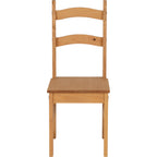 Budget Mexican Dining Chair X2 Per Box - Distressed Waxed Pine