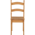 Budget Mexican Dining Chair X2 Per Box - Distressed Waxed Pine